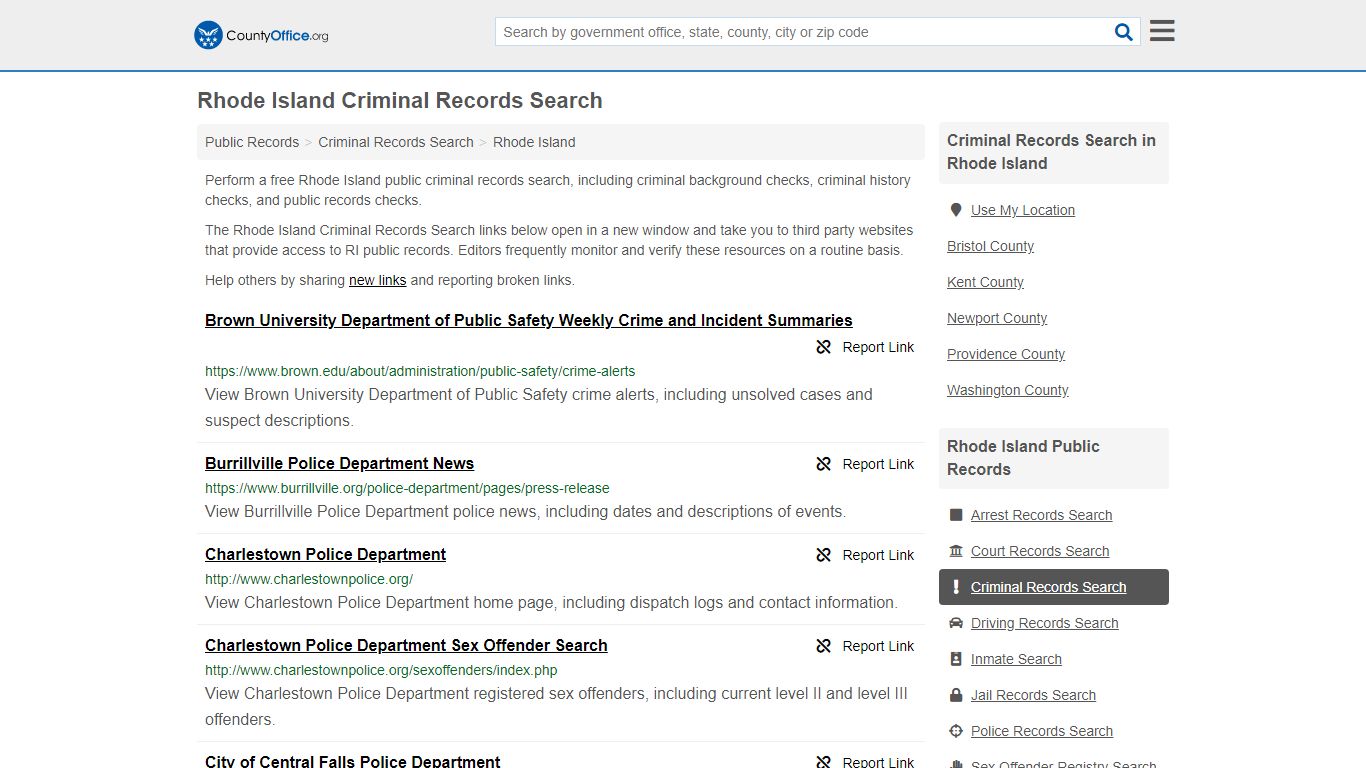 Criminal Records Search - Rhode Island (Arrests, Jails ...